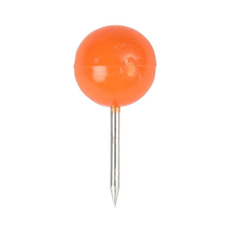 JAM PAPER Colorful Push Pins - Round Head Map Thumb Tacks - Orange Pushpins - 100/Pack - Image 4